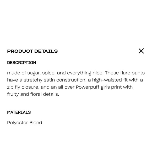 NWOT DOLLS KILL x Powerpuff Girls Flare Pants  Large Purple Satin (32x32) Goth - Picture 2 of 16